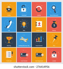 Collection Of Premium Quality Modern Flat Icons