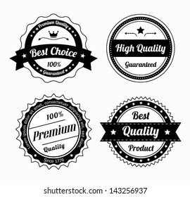 Collection of premium quality vintage labels eps8 vector