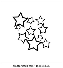 Collection of premium star icons. Simple pictogram package. Vector illustration of a stroke on a white background.