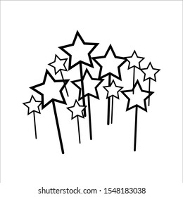 Collection of premium star icons. Simple pictogram package. Vector illustration of a stroke on a white background.