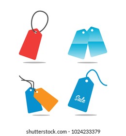 Collection of price tag template vector