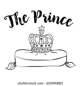 Collection prince crown of doodles