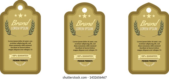Collection of printable label badges template. Vector illustration.