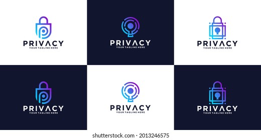 Collection Of Privacy Logo Security Design Template