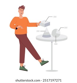 Kollektion von flachen Illustrationen zur Produktbehandlung 

