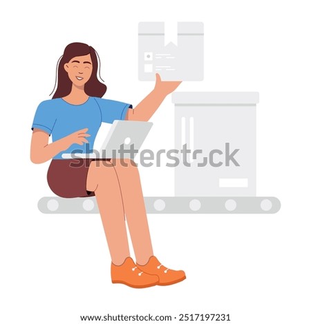Collection of Product Handling Flat Illustrations 

