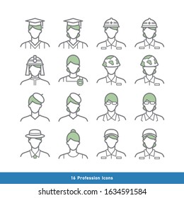 Collection of Profession Line Icons