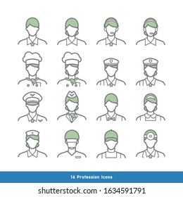 Collection of Profession Line Icons
