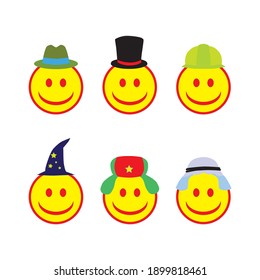 Colección de sonrisas profesionales, ilustración vectorial. Fondo blanco