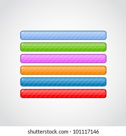 Collection of progress loading bars. Vector illustration