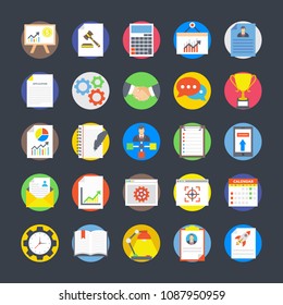 
Collection Of Project Management Coloured Flat Icons
