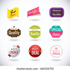 Collection of promo seals/stickers. vector illustration