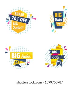 collection of promotion banner for super sale and discounts offers.