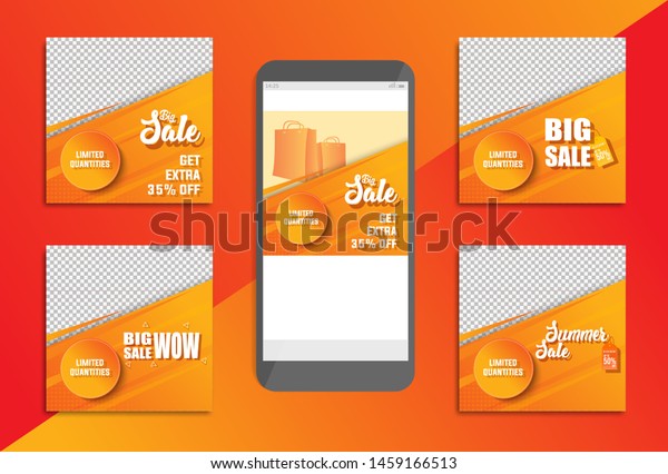 collection promotional templates social media minimalist promotional templates