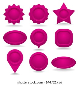 Collection of purple buttons