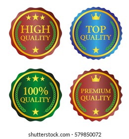 Collection of quality badges and labels. design set. Vector illustration