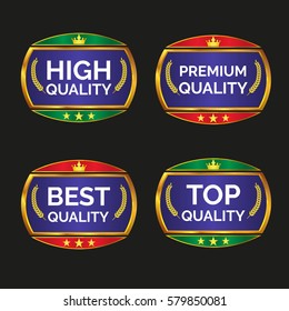 Collection of quality badges and labels. design set. Vector illustration