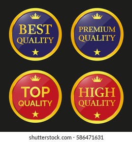 Collection of quality badges and labels. design set. Vector illustration