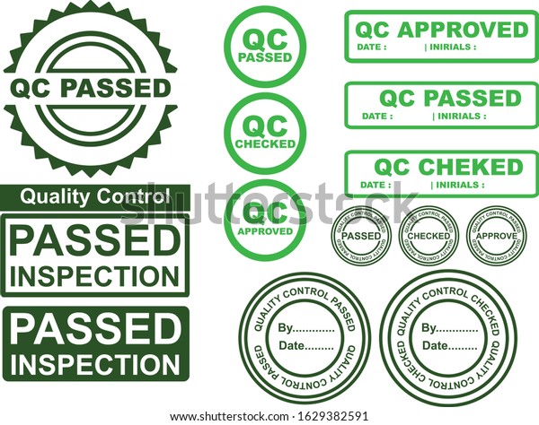 Collection Quality Control Stamps Vector Illustrator: Vector có sẵn