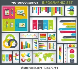 Collection of quality Infographics Design. Vector templates ready to display your data.