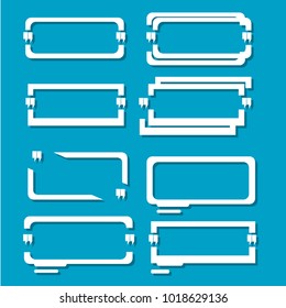 collection of quote box bubble speech template illustration vector