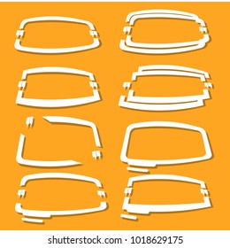 collection of quote box bubble speech template illustration vector