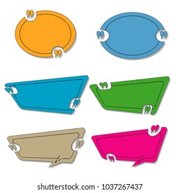 collection of quote box bubble speech talk box illustration templates vector