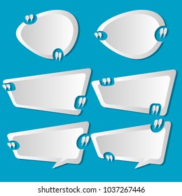 collection of quote box bubble speech talk box illustration templates vector