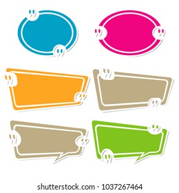 collection of quote box bubble speech talk box illustration templates vector