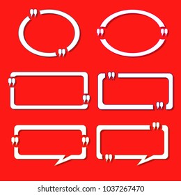 collection of quote box bubble speech talk box illustration templates vector