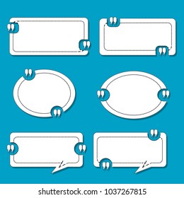 collection of quote box bubble speech talk box illustration templates vector