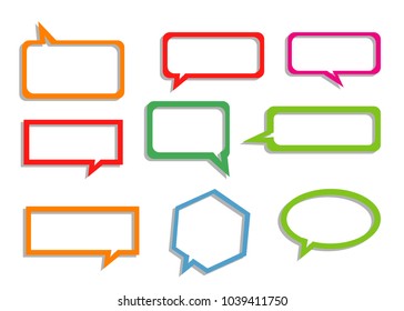 collection of quote box bubble speech talk frame templates vector