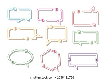 collection of quote box bubble speech talk frame templates vector