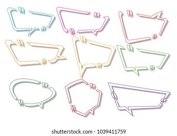 collection of quote box bubble speech talk frame templates vector