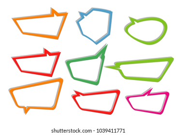 collection of quote box bubble speech talk frame templates vector