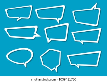 collection of quote box bubble speech talk frame templates vector