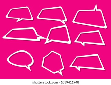 collection of quote box bubble speech talk frame templates vector