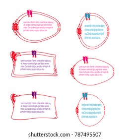 collection of quote box bubble speech template vector isolated on white background