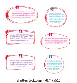 collection of quote box bubble speech template vector isolated on white background