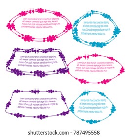 collection of quote box bubble speech template vector isolated on white background