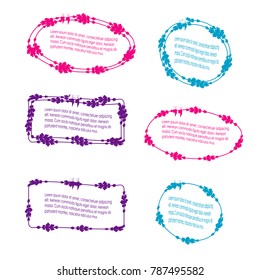 collection of quote box bubble speech template vector isolated on white background