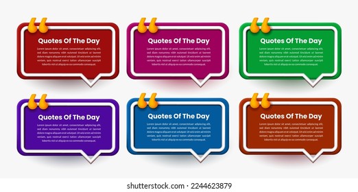Collection quote speech bubble frames, mention quote frames and callout text templates