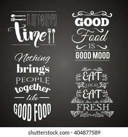 Collection of  quote typographical background hand drawn elements and unique lettering. Template for business card, poster and banner