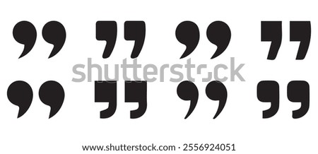 Collection quotes icon set. Black quotes icon set. Speech mark. Inverted commas symbol. vector illustration EPS 10