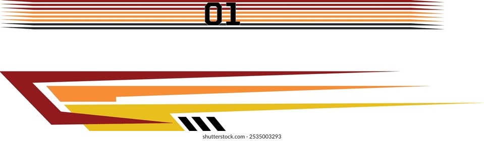  Collection of racing style striped vehicle wrap vinyl sticker