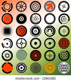 a collection of radial elements