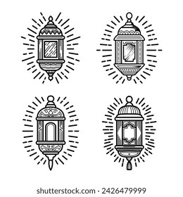 Collection of Ramadan, Eid al-Adha and Eid al-Fitr lanterns