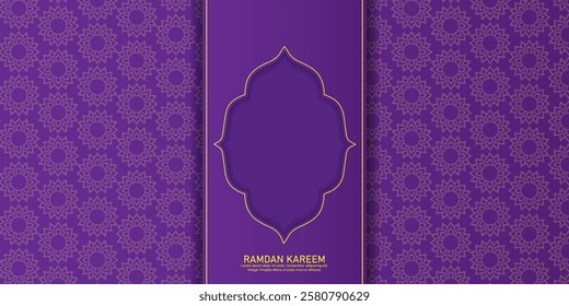 Collection of Ramadan Kareem or Eid mubarak posters,Ramadan greeting cards, holiday covers.Modern beautiful design in pastel colors with mosque, moon crescent, stars in the sky and copy space for text