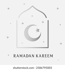 Collection of ramadan kareem pattern. Islamic card, poster. Minimalis design. Vector illustration