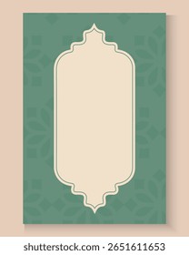 Collection of Ramadan Kareem window and lantern backgrounds. Modern Islamic greeting card template and cover design. islamic  Poster and social media banner  in flat pastel colours with blank space